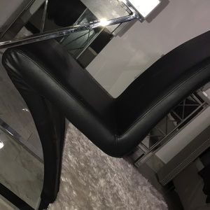 Black leather chair